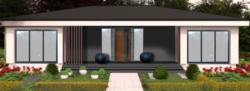 Domnesti, ansamblu case individuale pe parter, curte 400 m